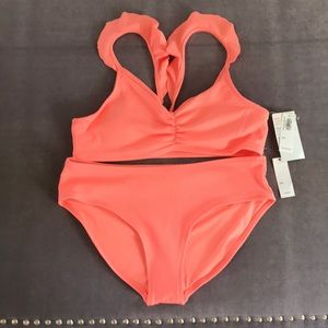 Old Navy girls peach textured jacquard bikini XXL